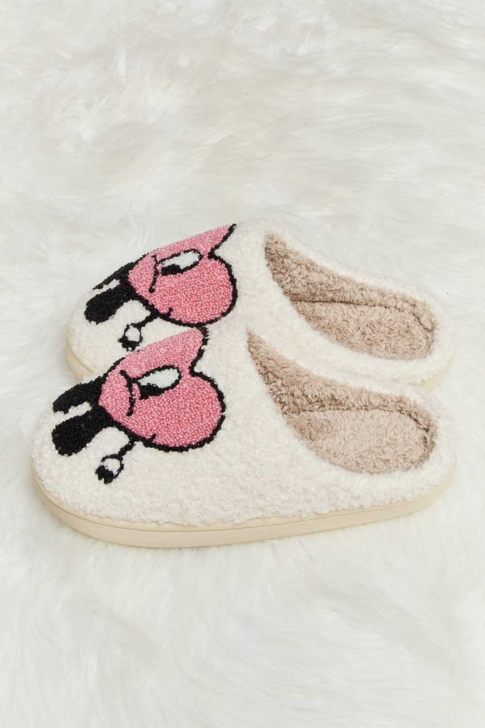 Love Heart Plush Slippers