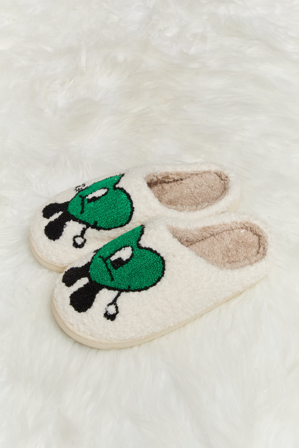 Love Heart Plush Slippers