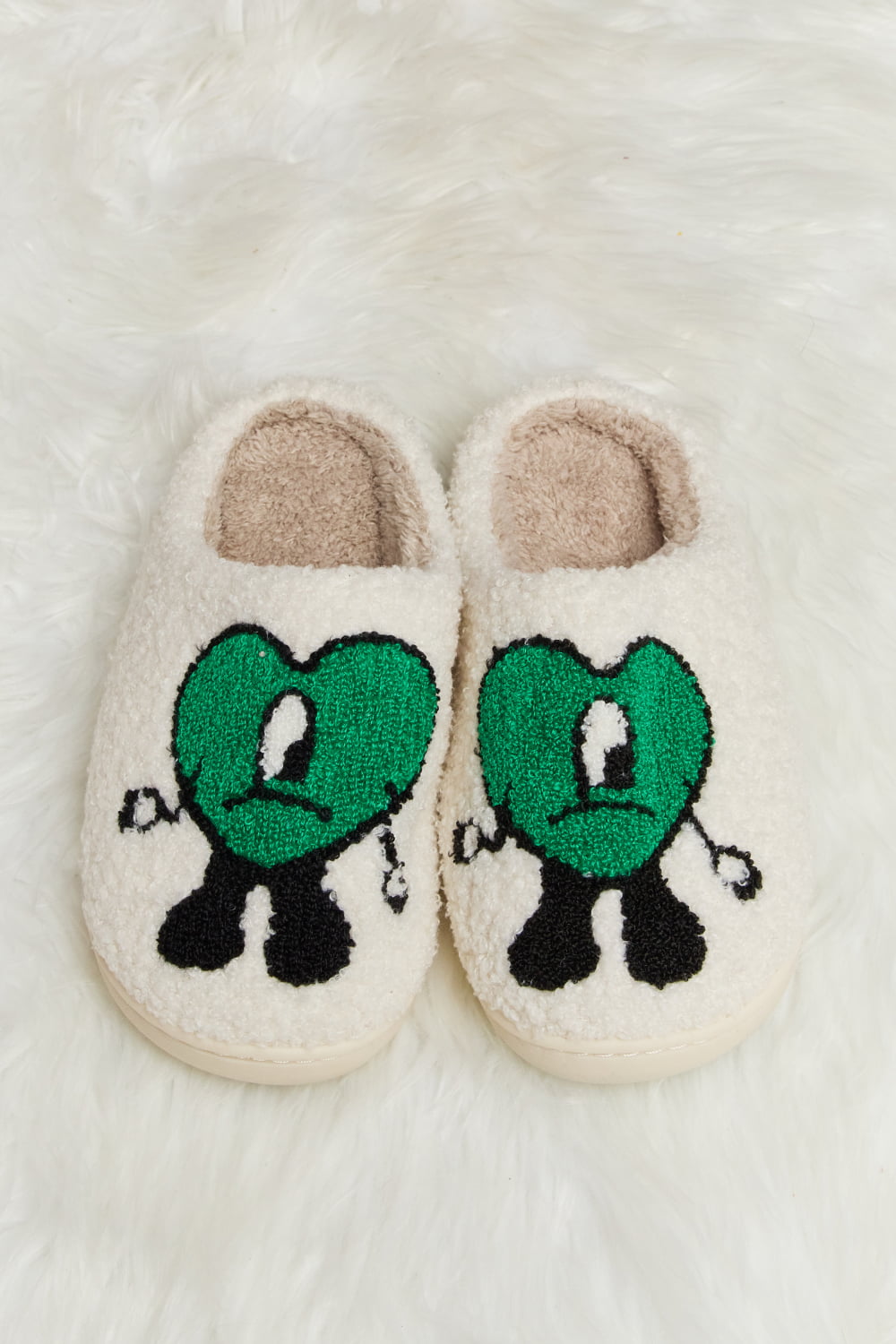 Love Heart Plush Slippers