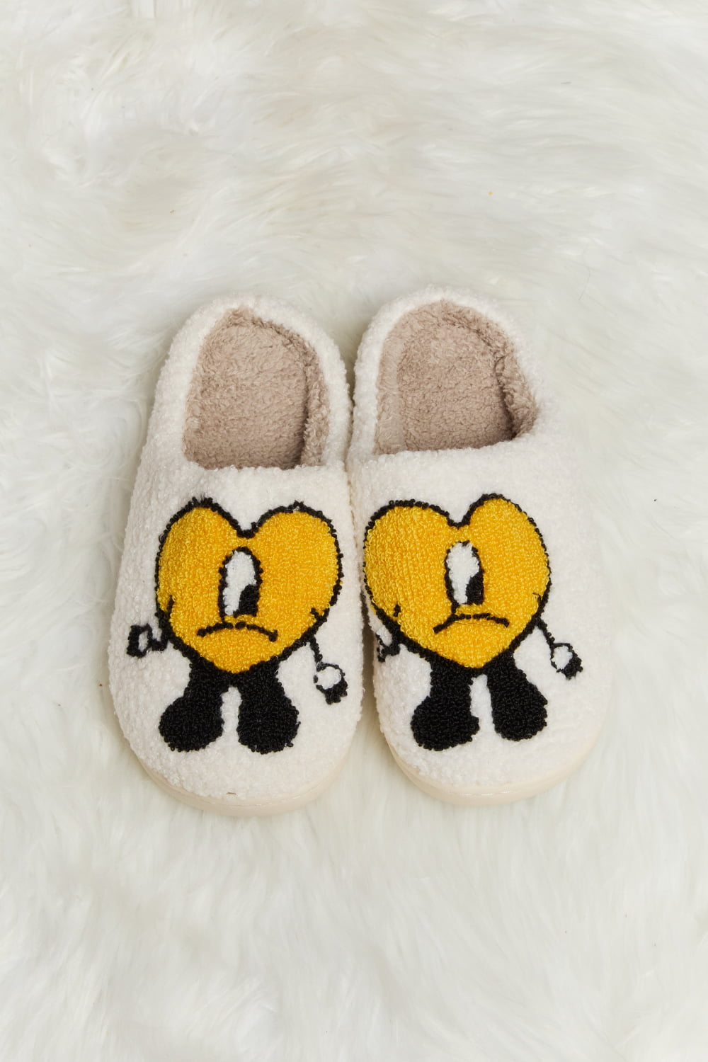 Love Heart Plush Slippers